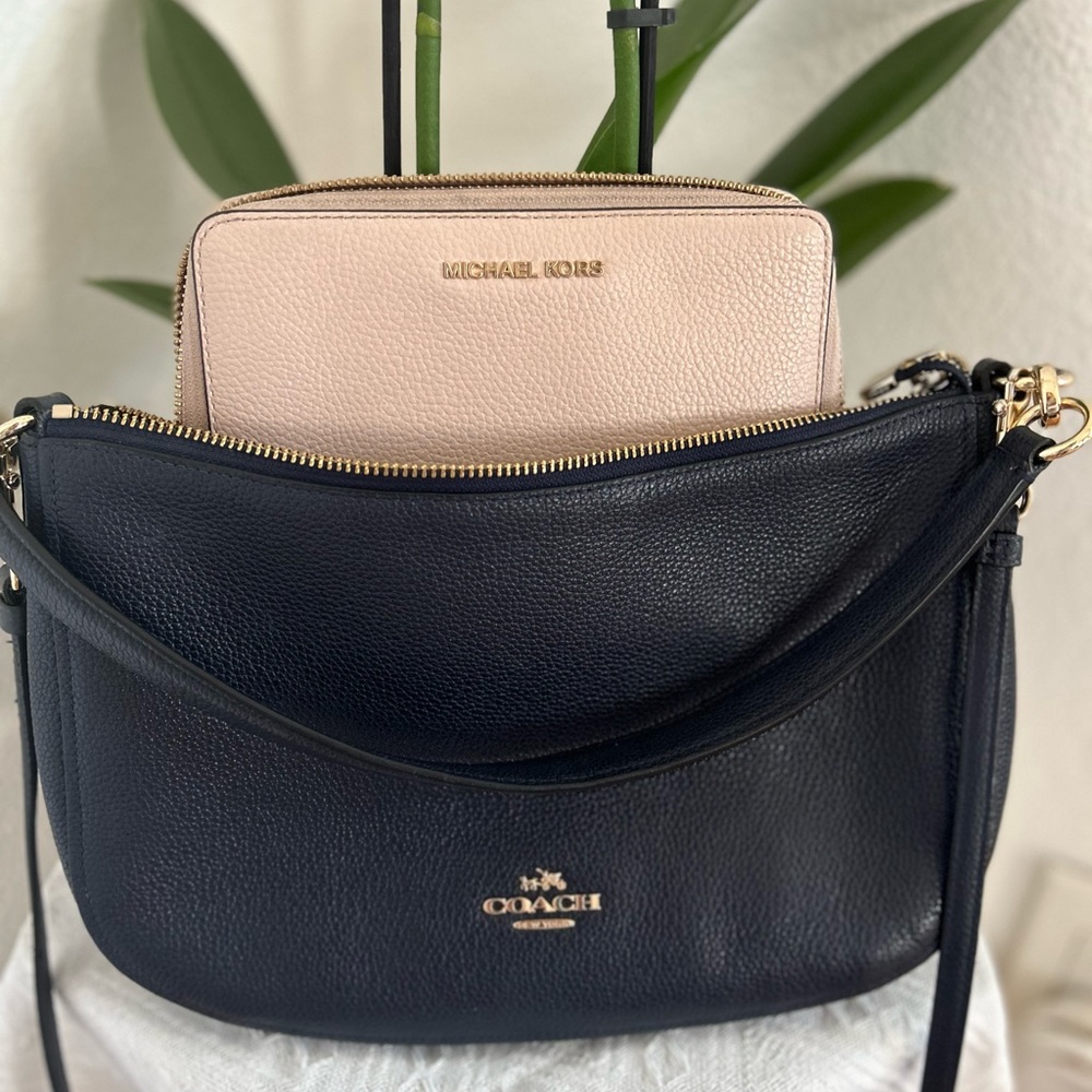 Navy Coach Crossbody and Shoulder Handbag